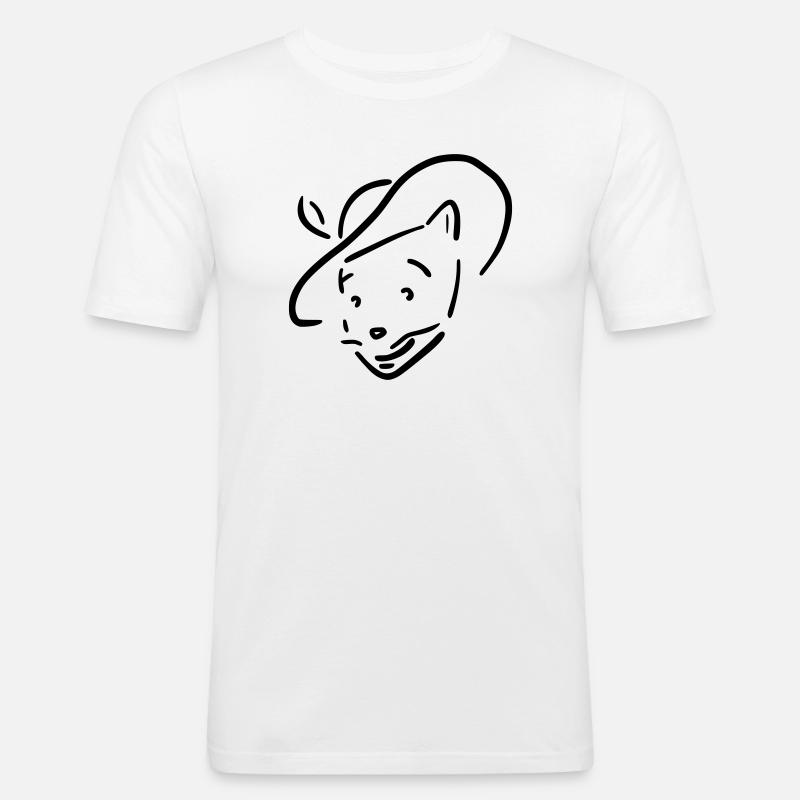 Der gestiefelte Kater - Männer Slim Fit T-Shirt - Weiß