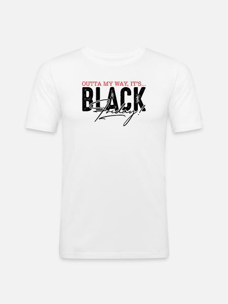 Outta My Way It's Go Time - Men's Slim Fit T-Shirt - white
