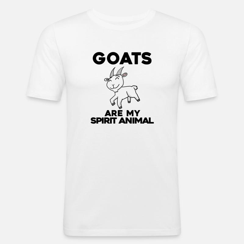 Ziege Ziegenbock Bock - Männer Slim Fit T-Shirt - Weiß