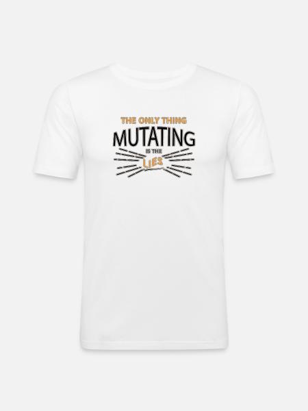 Spruch - Männer Slim Fit T-Shirt - Weiß