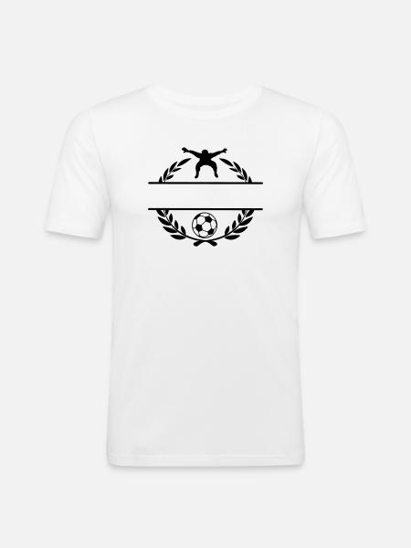 Football 1 - Men's Slim Fit T-Shirt - white