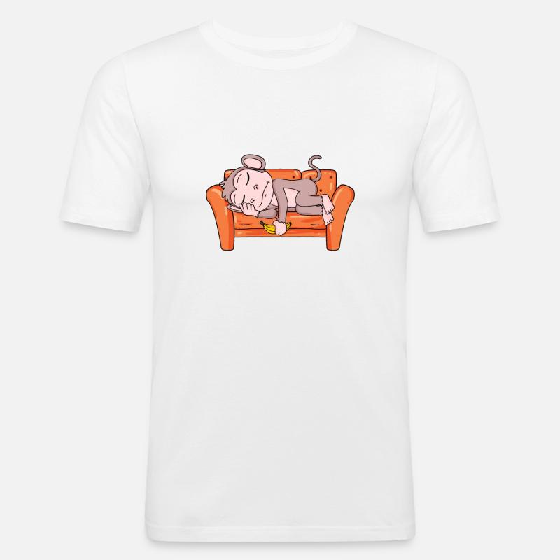 Monkey - Men's Slim Fit T-Shirt - white
