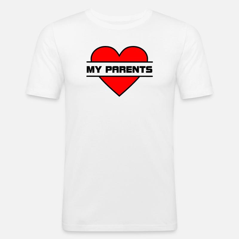 Liebe dein Herz 038 - Männer Slim Fit T-Shirt - Weiß