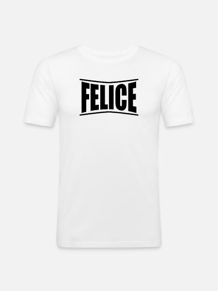 t-shirt Felice t-shirt gift idea - Men's Slim Fit T-Shirt - white