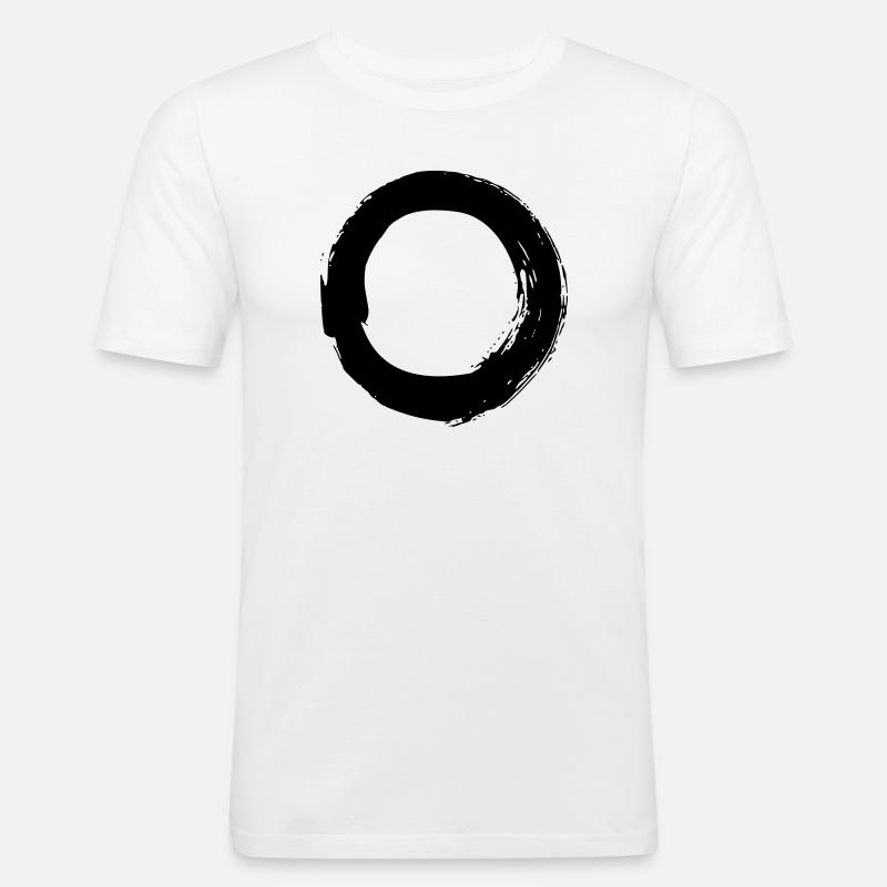 Enso - Männer Slim Fit T-Shirt - Weiß