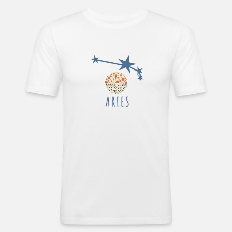 Das Sternbild Widder - Männer Slim Fit T-Shirt - Weiß
