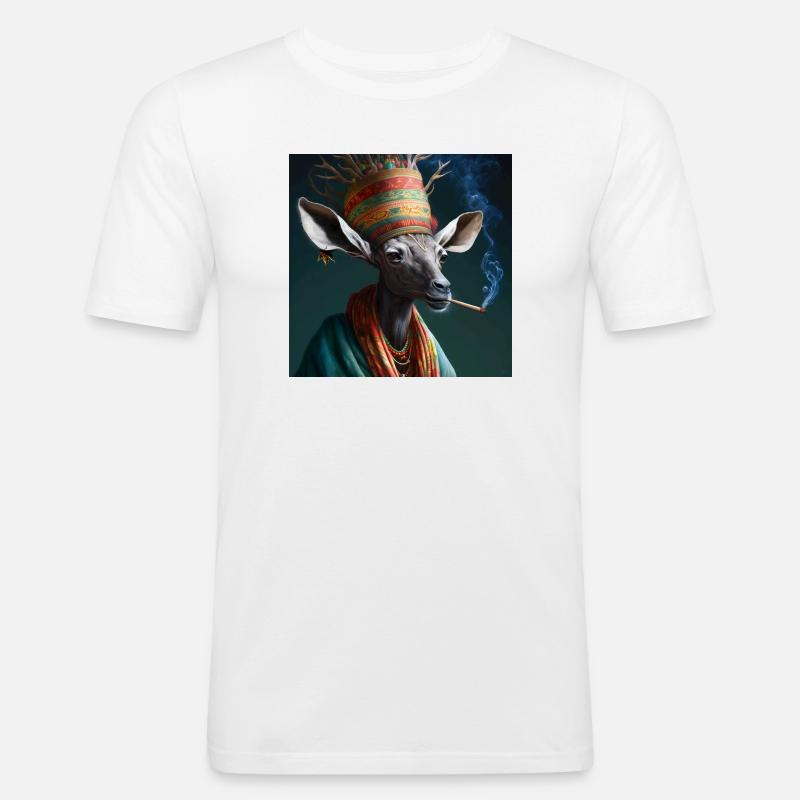 Cannabiche 01 ohne Tippfehler - Männer Slim Fit T-Shirt - Weiß