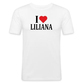t-shirt I love Liliana t-shirt gift idea - Men's Slim Fit T-Shirt - white - Front - Nik (191cm)