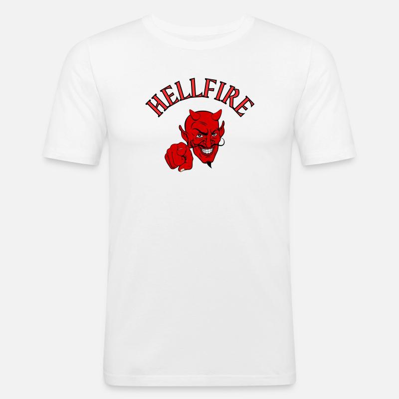 Devil, Satan, Devil, Hellfire - Men's Slim Fit T-Shirt - white