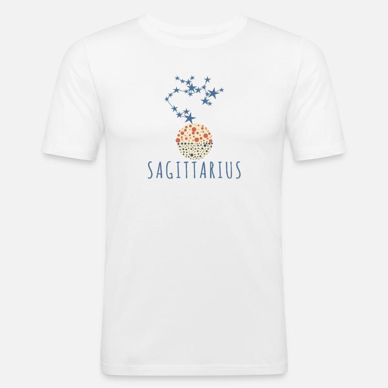 Das Sternbild Schütze - Männer Slim Fit T-Shirt - Weiß