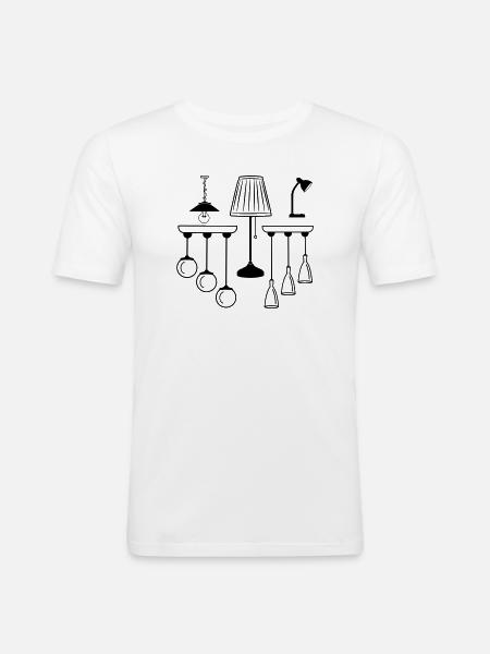 Collection of lamps and lighting - Men's Slim Fit T-Shirt - white