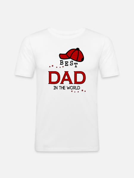 Dad, Dad, Father's Day - Men's Slim Fit T-Shirt - white
