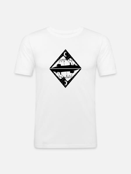 Mountain Mountains Mountain Peaks Peaks - Men's Slim Fit T-Shirt - white