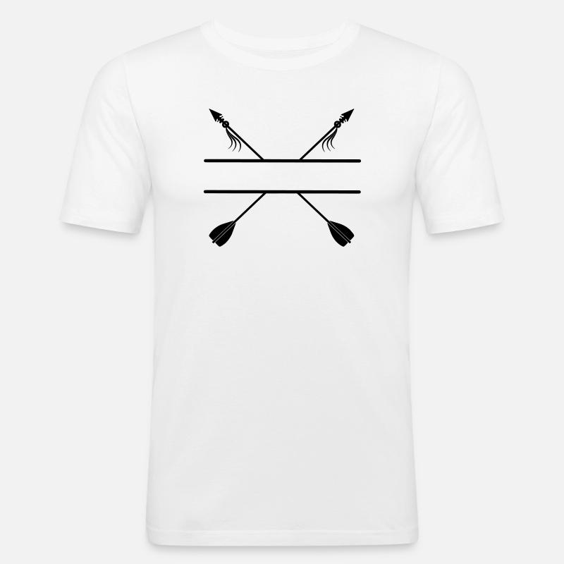 Wikingerpfeile Bogenschießen - Männer Slim Fit T-Shirt - Weiß