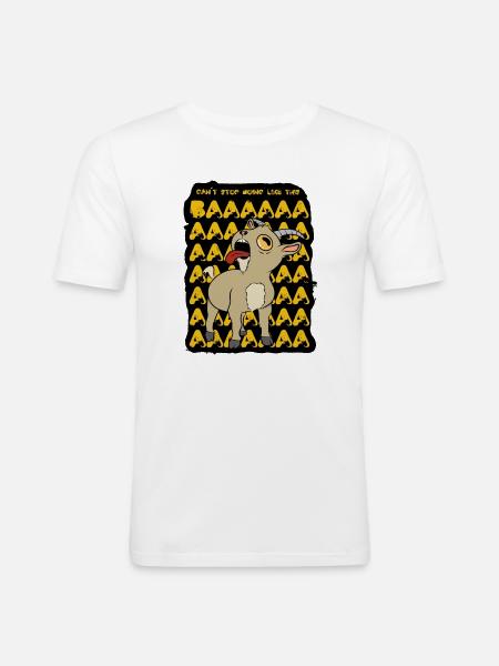 Can't stop doing like this - Men's Slim Fit T-Shirt - white