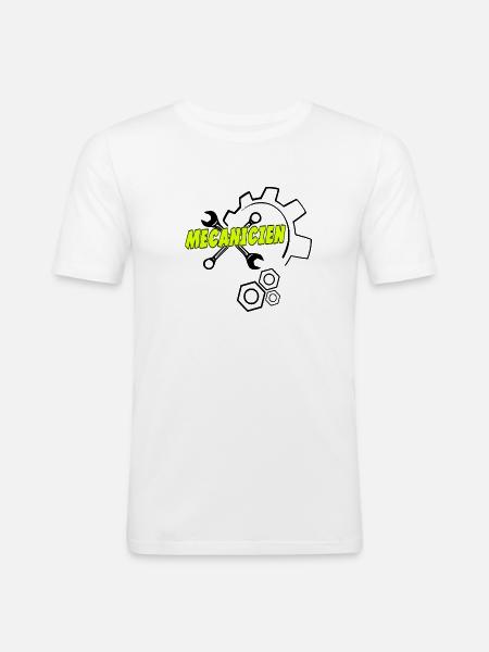 Mécanicien - T-shirt près du corps Homme - blanc