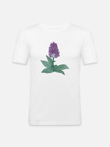 orchidée danoise - T-shirt près du corps Homme - blanc