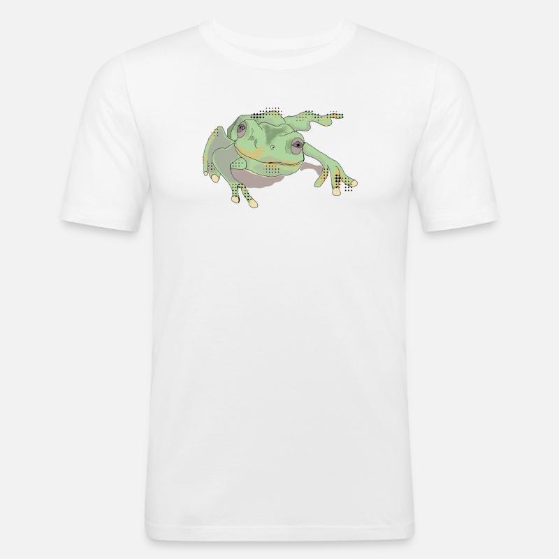 FROGGIE - Männer Slim Fit T-Shirt - Weiß