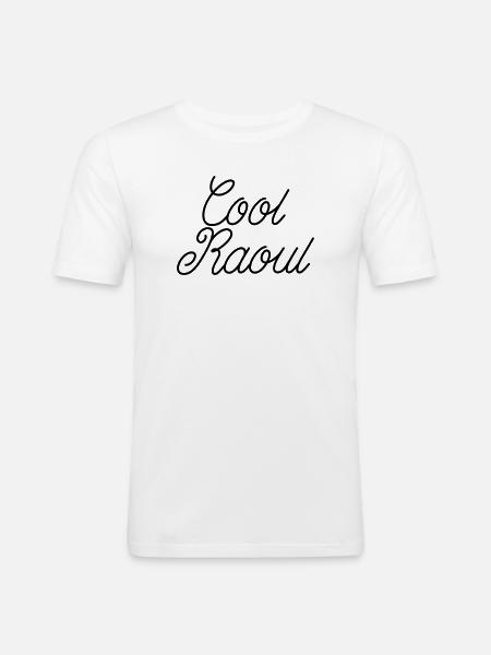 Cool Raoul - Détends toi - T-shirt près du corps Homme - blanc