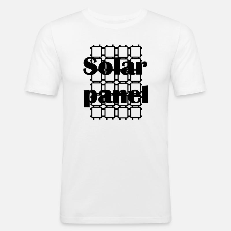 solar panel SOLAR PANEL - Men's Slim Fit T-Shirt - white