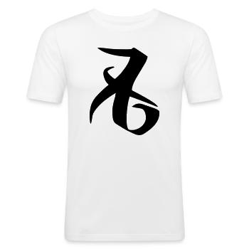 Liebesrune Schattenjäger - Männer Slim Fit T-Shirt - Weiß - Vorne - Nik (191cm)