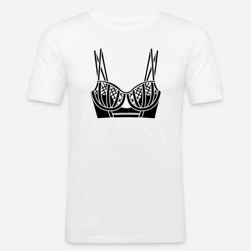 BH-Dessous-Logo für Geschäft oder Verkäufer - Männer Slim Fit T-Shirt - Weiß