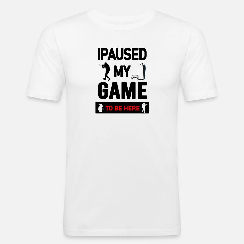 Gaming Console and Controller Graphic Design - Men's Slim Fit T-Shirt - white