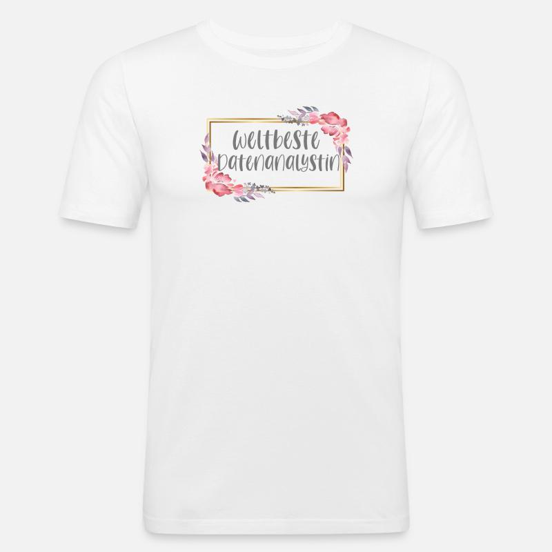 Datenanalystin Datenanalyse Geschenk - Männer Slim Fit T-Shirt - Weiß