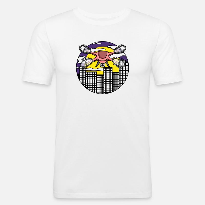 Drone Drone Drones - Men's Slim Fit T-Shirt - white