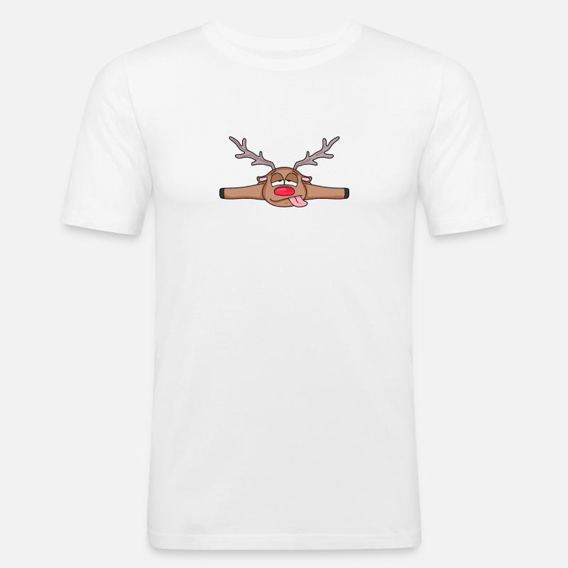 Roe deer lying down - Men's Slim Fit T-Shirt - white