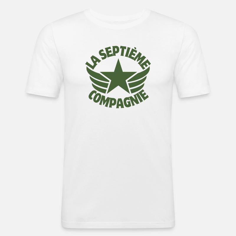 7. Kompanie, 7. Kompanie, Chaudard - Männer Slim Fit T-Shirt - Weiß