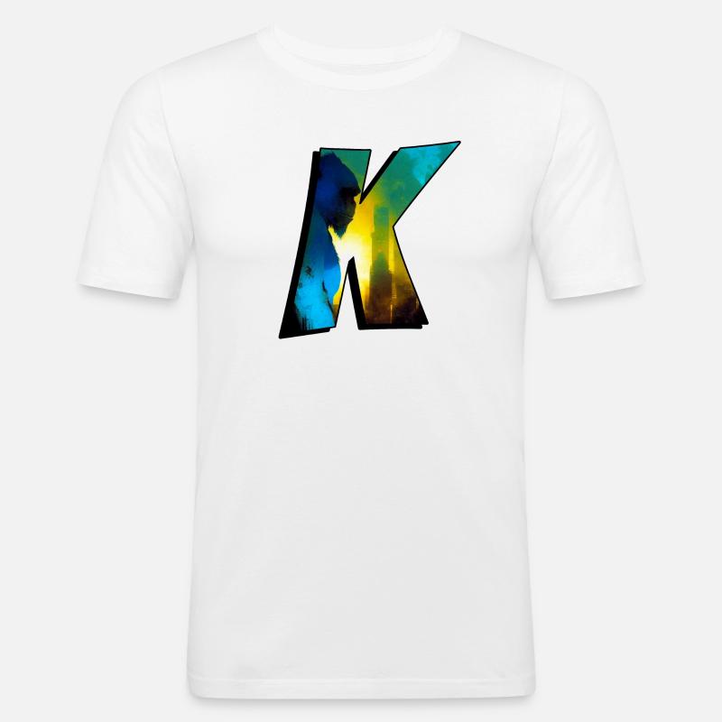 Gorilla 01 - K2 - Männer Slim Fit T-Shirt - Weiß