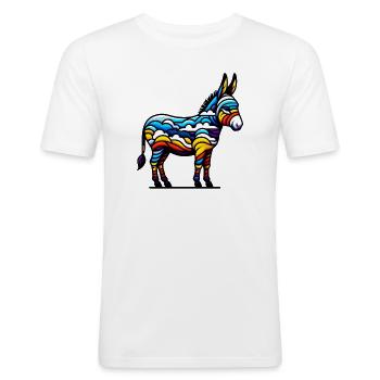 Esel, Schnuller, Maultier - Männer Slim Fit T-Shirt - Weiß - Vorne - Nik (191cm)