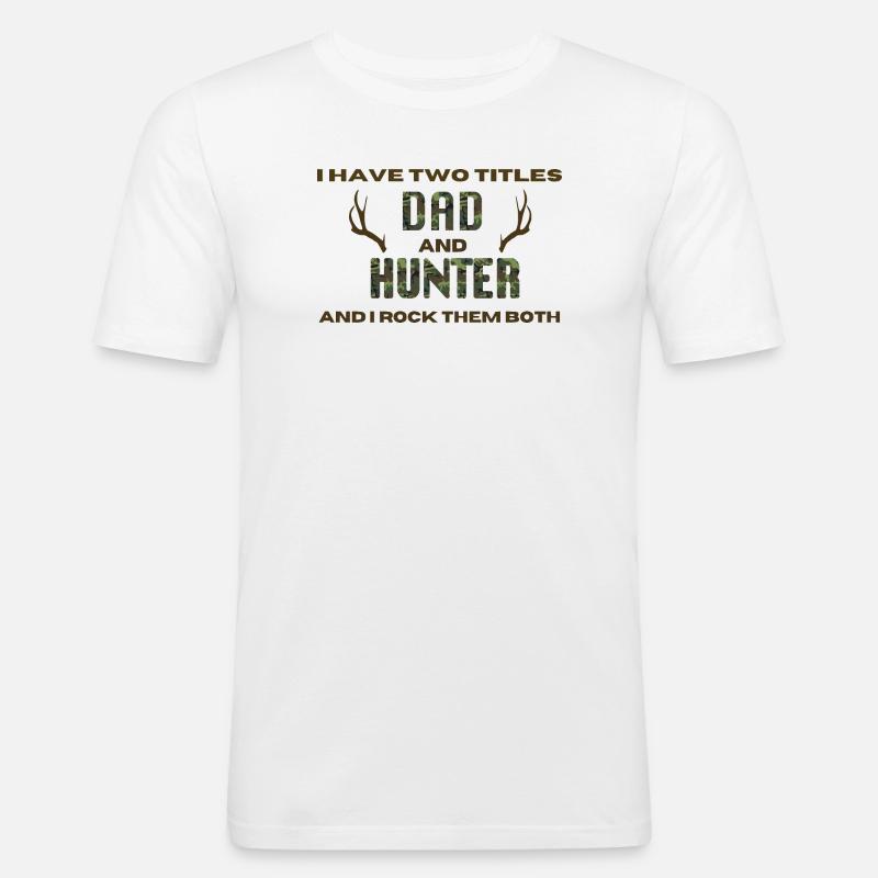 Jäger Spruch - Männer Slim Fit T-Shirt - Weiß