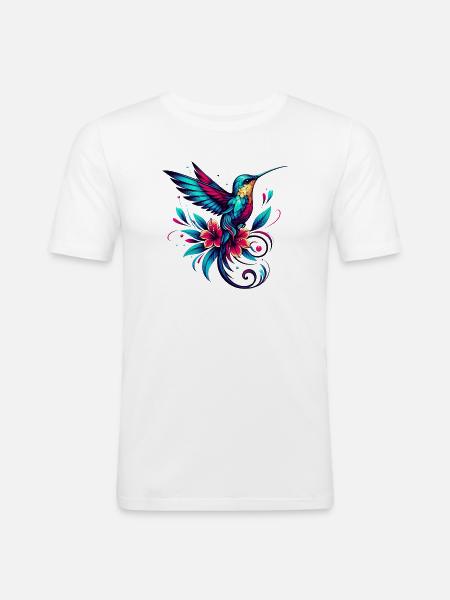Colibri - T-shirt près du corps Homme - blanc