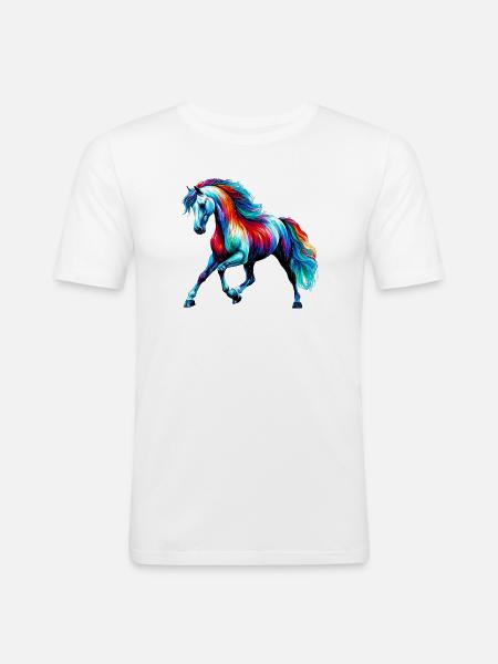 Horse - Men's Slim Fit T-Shirt - white