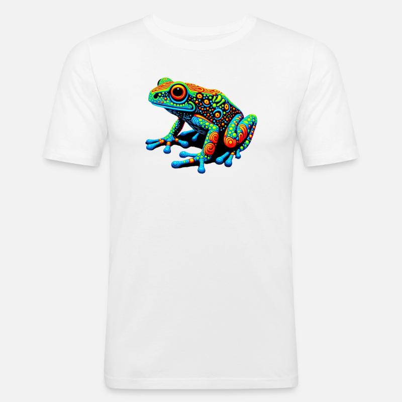 Frosch - Männer Slim Fit T-Shirt - Weiß