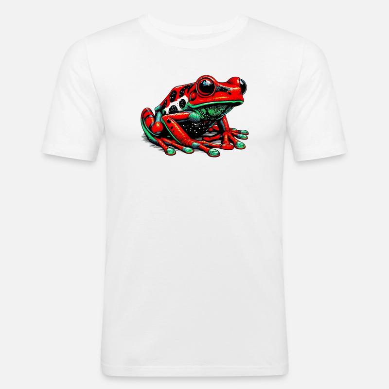 Frosch - Männer Slim Fit T-Shirt - Weiß