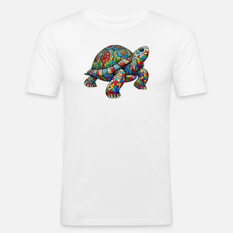 Turtle - Men's Slim Fit T-Shirt - white