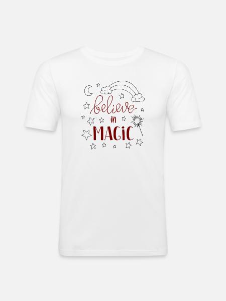 believe in Magic - Men's Slim Fit T-Shirt - white