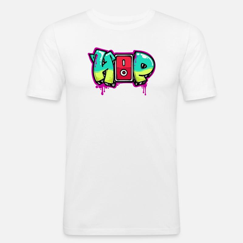 Strassenkunst Graffiti Spraydose Kunst Spruch - Männer Slim Fit T-Shirt - Weiß