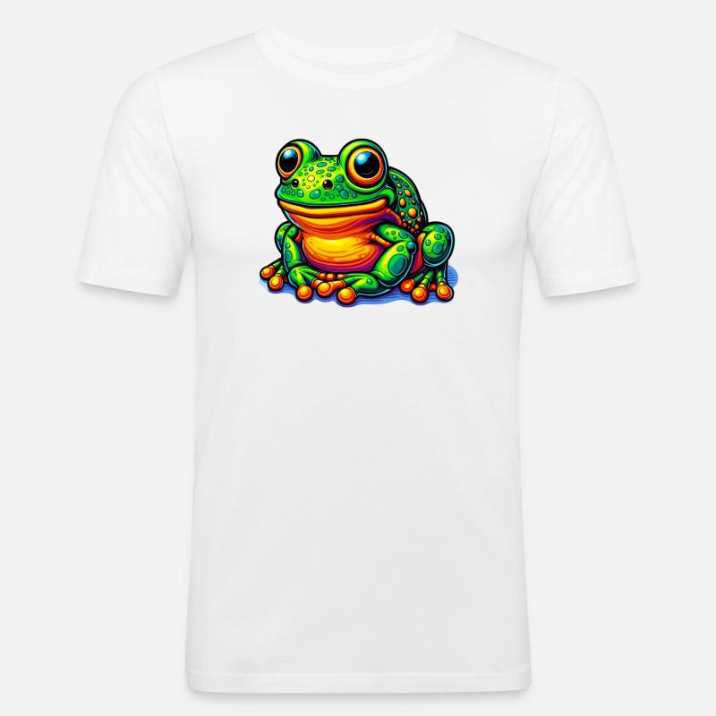 Frosch - Männer Slim Fit T-Shirt - Weiß