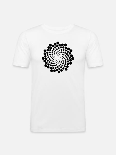 Swirl Point Spiral - Men's Slim Fit T-Shirt - white