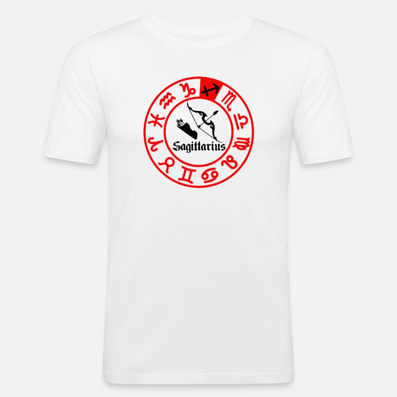 Sternzeichen Schütze Schütze - Männer Slim Fit T-Shirt - Weiß