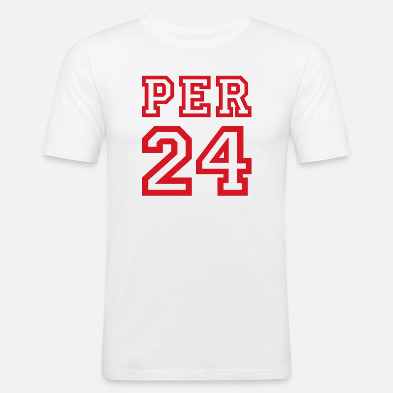 Peru - Männer Slim Fit T-Shirt - Weiß
