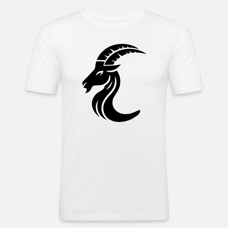 Steinbock 3 - Männer Slim Fit T-Shirt - Weiß