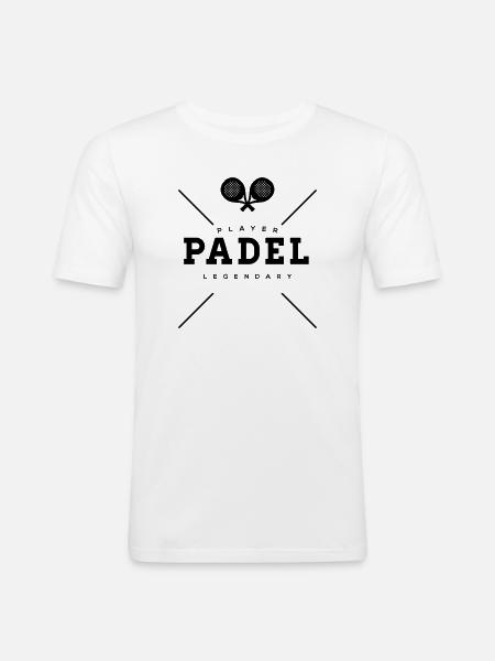 Padel-Sport - Männer Slim Fit T-Shirt - Weiß