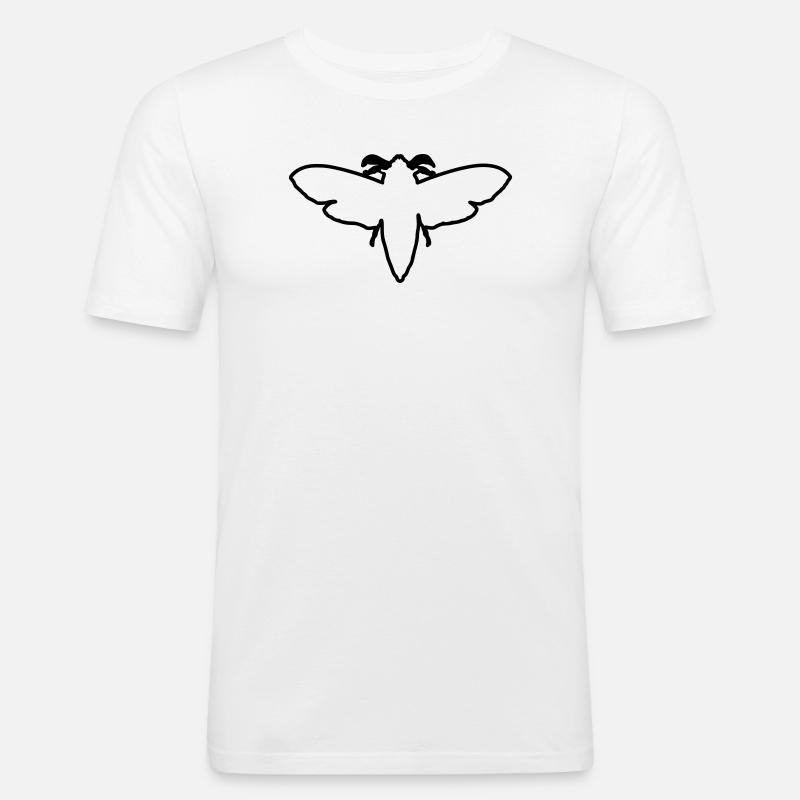 Moth 2 - Men's Slim Fit T-Shirt - white