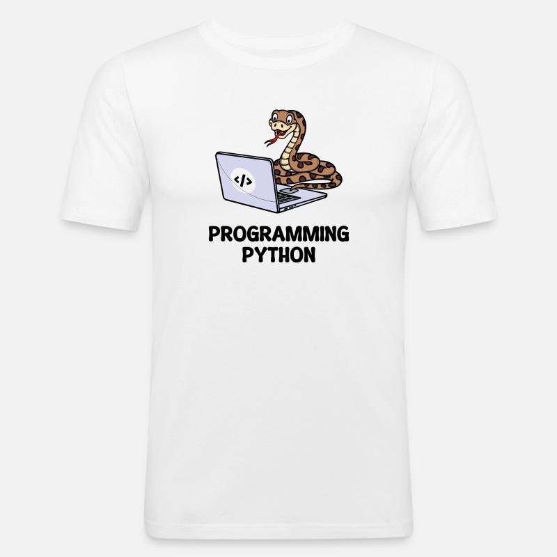 Developer Lustige Sprüche Programmierer Computer - Männer Slim Fit T-Shirt - Weiß