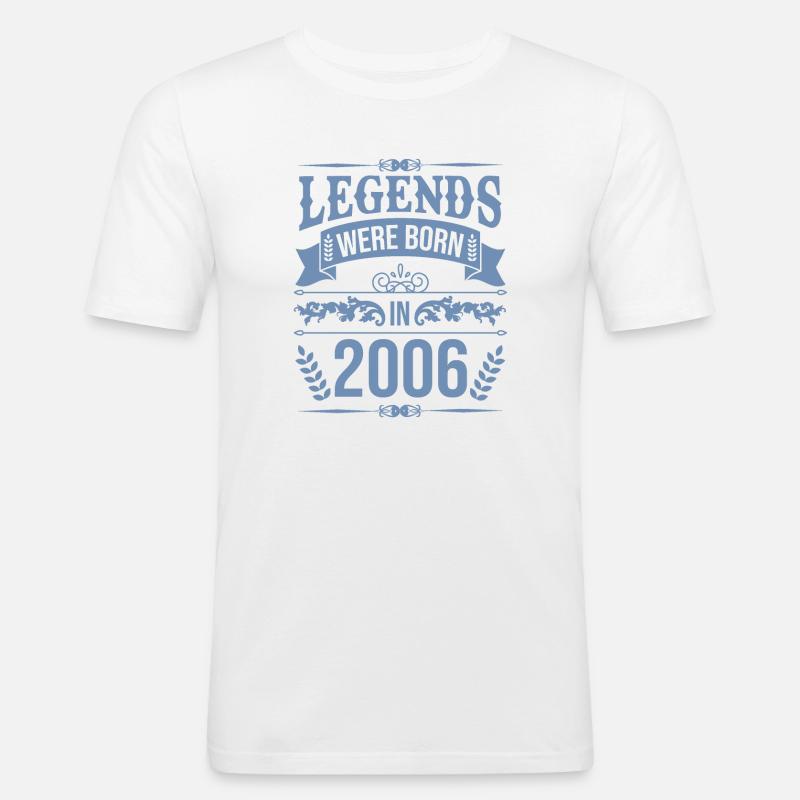 Legenden wurden 2006 geboren - Männer Slim Fit T-Shirt - Weiß
